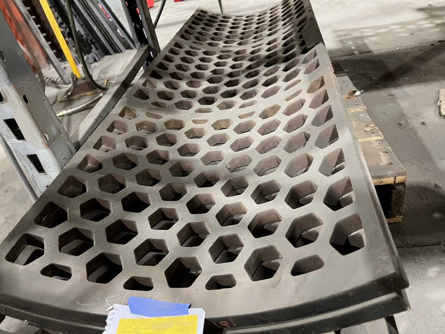 35037-191U - Used Morbark 3800XL Wood Hog Grate with 2" HEX, 1" thick AR-450